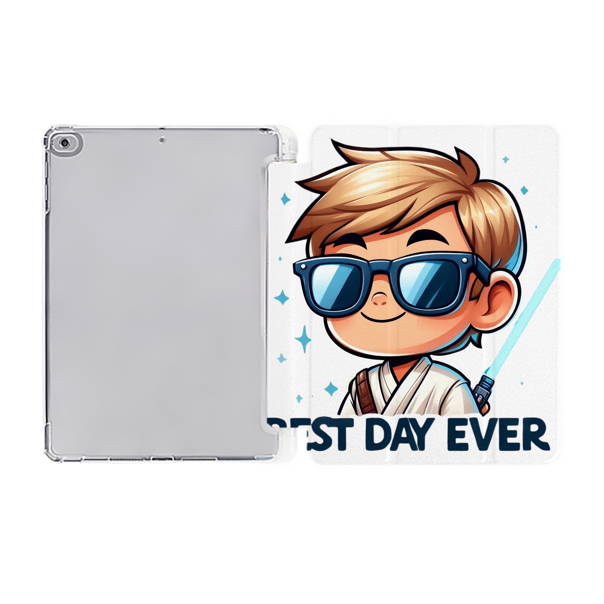 （画像用） スター・ウォーズ Star Wars IPad ケース ペン収納付き 三つ折りスタンド PUレザー×シリコン 対応機種9.5/10.5/10.9インチ